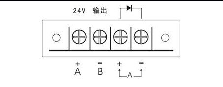 卸下变送器接线端的旋盖，可以看到如图所示的接线端子。